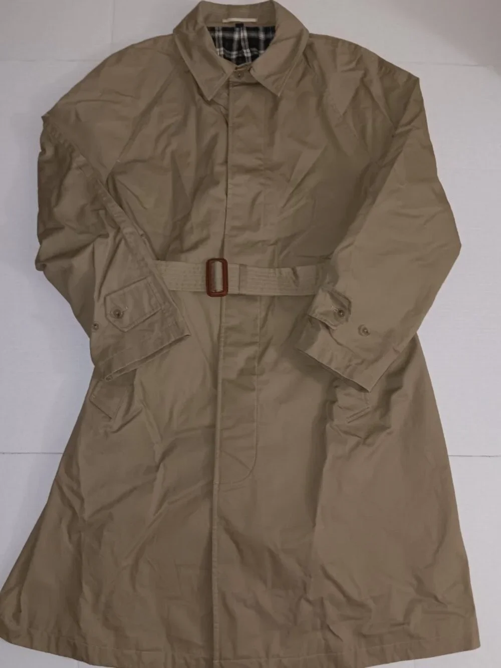 J.CREW RIVINGTON -IN- WATER -RESISTANT COTTON HIDDEN BUTTON TRENCH COAT